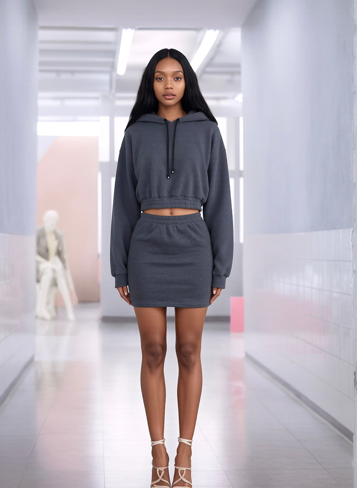 Luxury Streetwear Cropped Hoodie